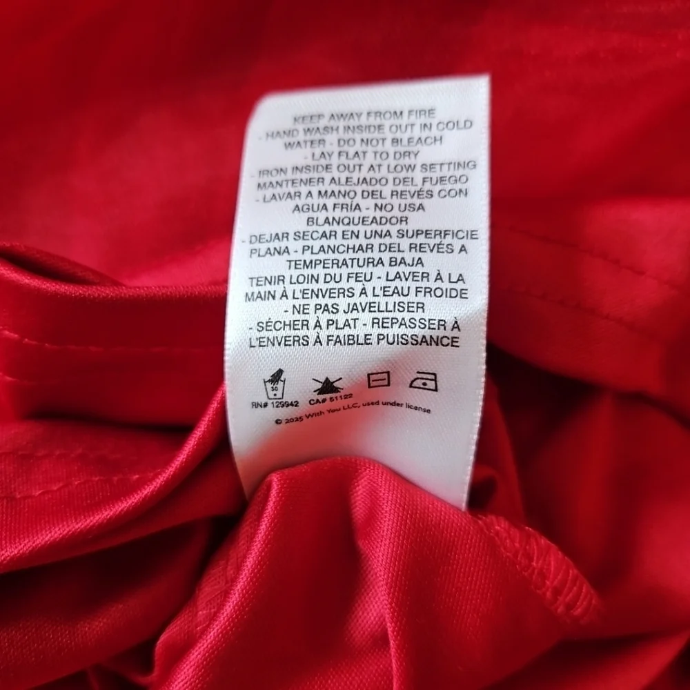 Jessica Simpson Flower Girl Red Tulle Dress Puff Sleeves Rhinestones Accent 6X